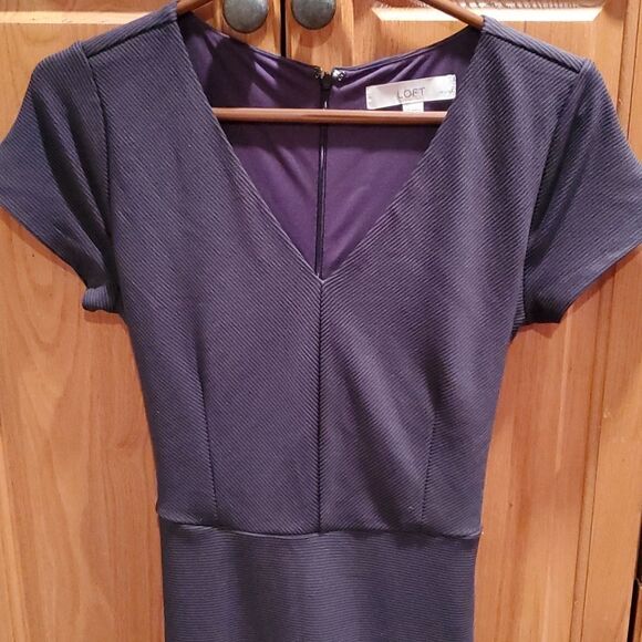 LOFT Petites Striped Dress - Picture 4 of 5